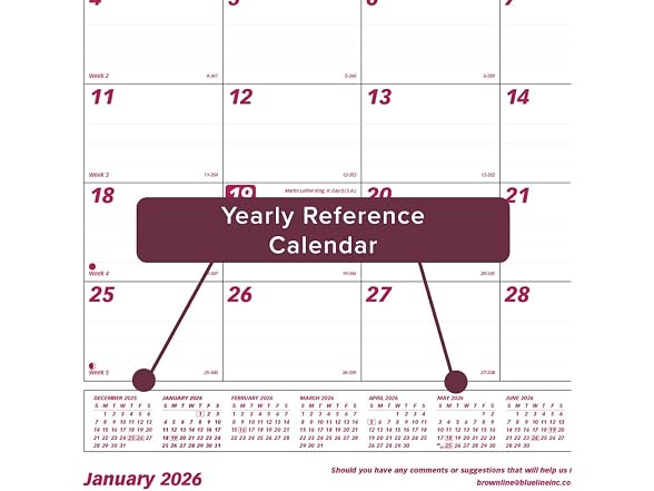 Brownline® 2026 Monthly Desk Pad Refill