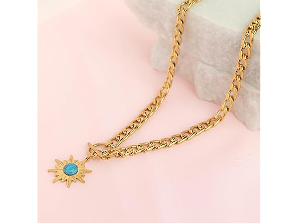 ADORANCE Sunflower Necklace 18K Gold Plated
