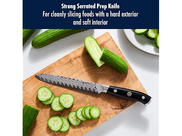 HENCKELS Compass Damascus 5-inch Serrated Utility Knife