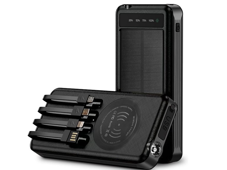 ZL809 10,000mAh- Solar Power Bank-Black