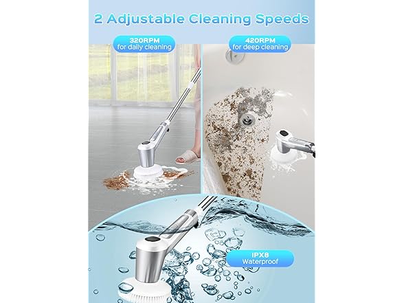 Cordless Electric Cleaning Spin Scrubber
