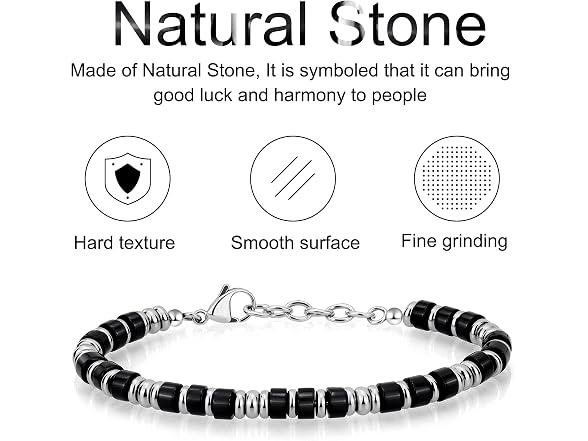 Men's Boho Beaded Stainless Bracelet