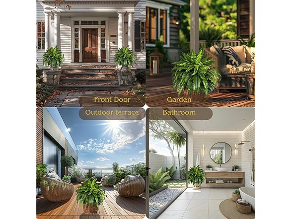 NeosCA Set of 2 Artificial Boston Fern