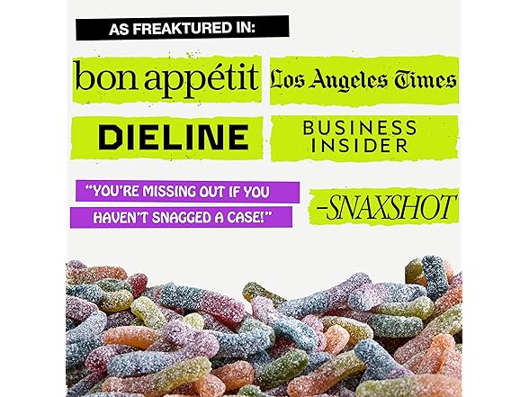 8PK Rotten Sour Gummy Worms - Low Sugar, Low Calorie