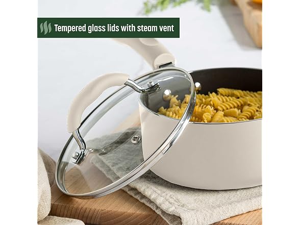 Goodful Ceramic Nonstick Pots and Pans Set 12PC
