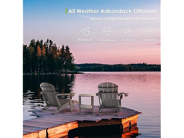 GREENVINES Adirondack-Ottoman