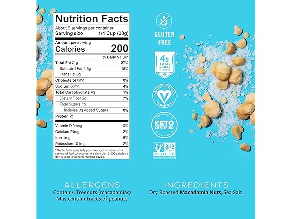 Mauna Loa Sea Salt Roasted Macadamia Nut, 6 oz.