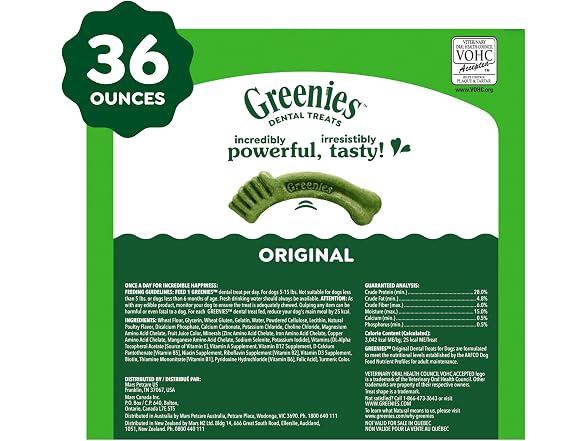 130CT Greenies Veterinarian-Recommended Adult Dog Treats