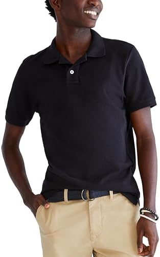 AEROPOSTALE Men's Polo, Dark Black 2, Medium