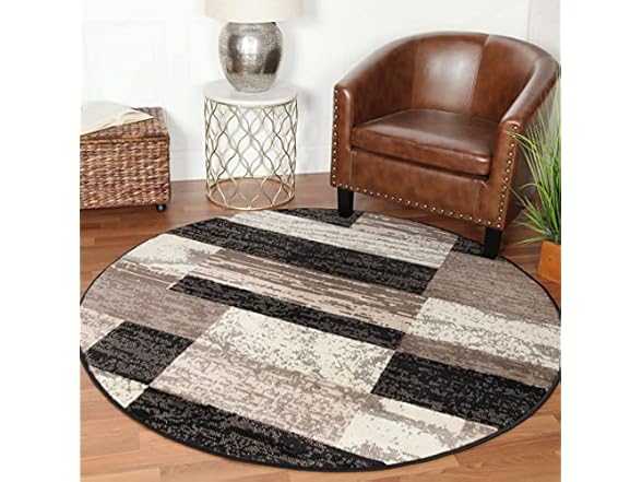 Superior Jute Backed Geometric Indoor Area Rug