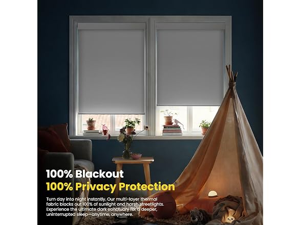 Smart Electric Windows Blinds White, 34" x 72"