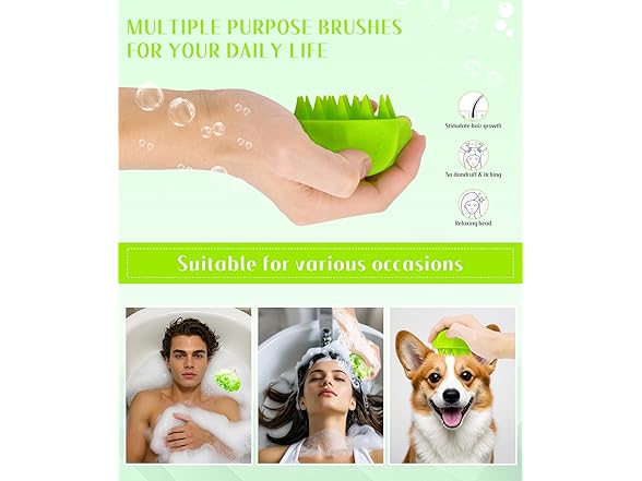 ROMI FLORIA Silicone Scalp Massager Shampoo Brush