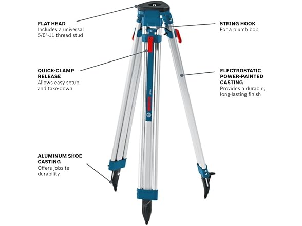 BOSCH BT160 63 in. Aluminum Contractor's Tripod
