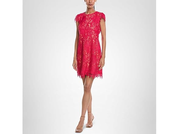 Vince Camuto Women Cap Sleeve U-neck Mini Dress