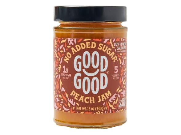 GOOD GOOD Sugar Free Peach Jam, 12oz
