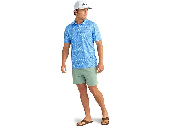 HUK Mens Pursuit Pattern Polo