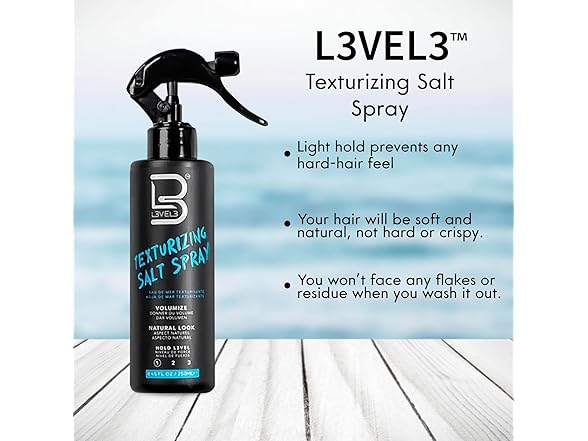 (3 Pack) Level 3 Texturizing Sea Salt Spray, 8.45 oz