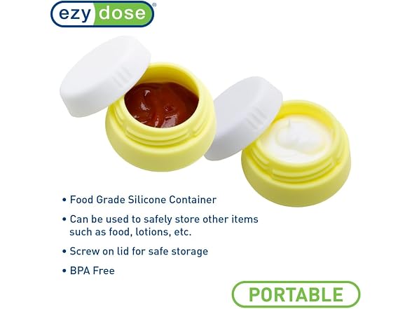 Ezy Dose Silicone Storage Jars 3 Pack