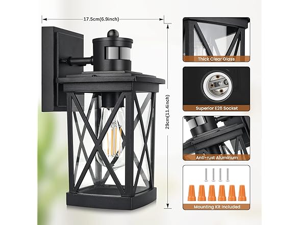 TOBUSA Motion Sensor Outdoor Lighting for House