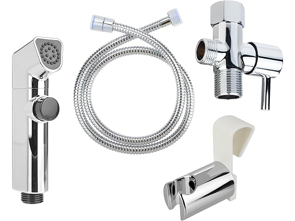 Brondell LES-30 Silver Toilet-Mounted Handheld Bidet