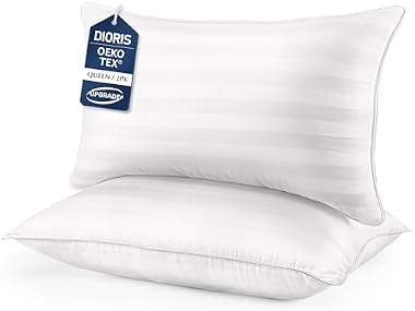 $24.99, Was $105, 76% Off! DIORIS Pillows Queen Size Set of 2 dealfomo