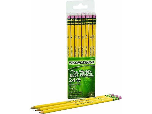Ticonderoga #2 Pencils, Wood-Cased, 6