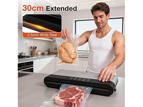 DOMIVIO 85Kpa Vacuum Sealer Machine w/ 20 Bags