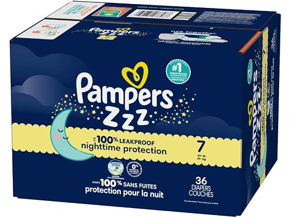 Pampers ZZZ Overnight Diapers Size 7