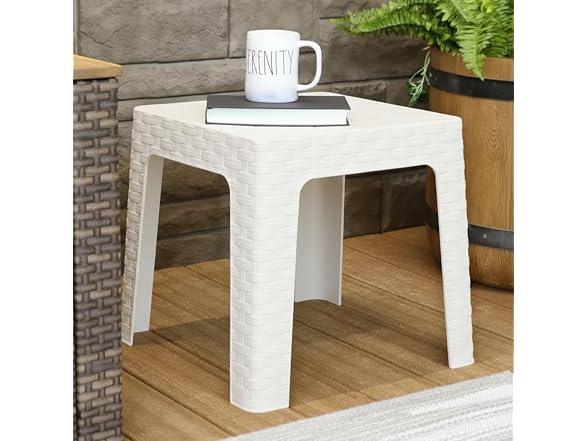 Sunnydaze Decor SUP-407 18 White Side Table White - Gallery 2