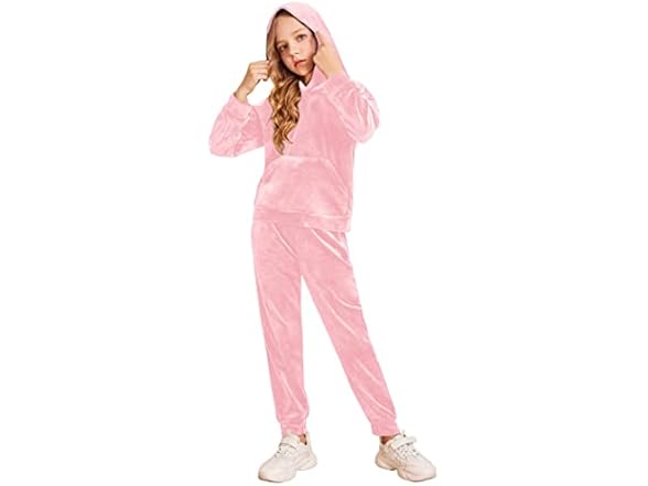 2 Piece for Girls Velour Tracksuit