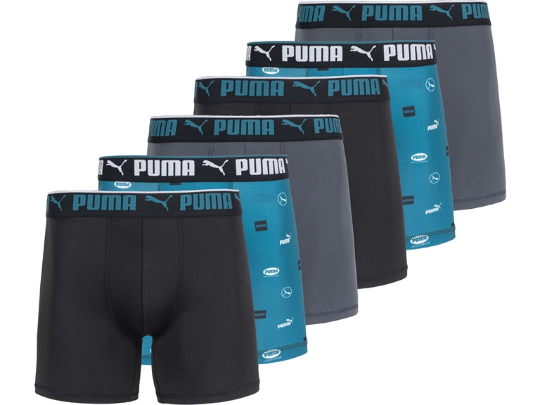 PUMA Men's 6-Pack Sportstyle Boxer Briefs