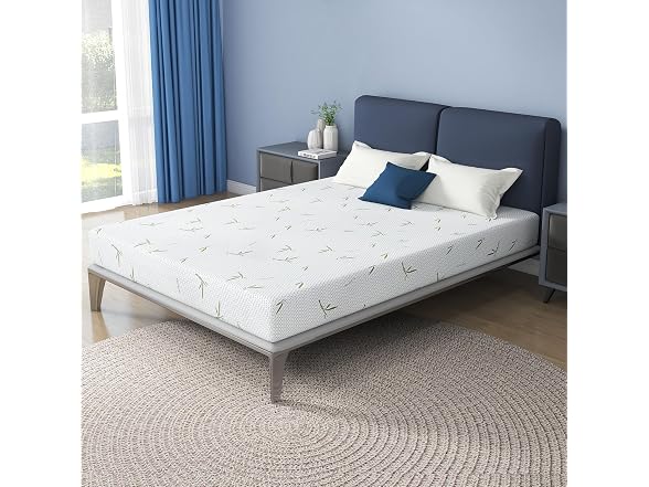 10" Queen Memory Foam Mattress, Bamboo
