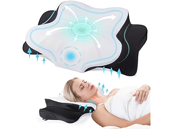 DONAMA Cervical Pillow Black Queen Size