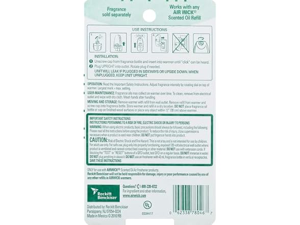 Air Wick plug Scented Oil Warmer White 1 Count
