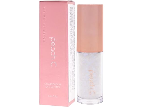 Peach C Champagne Eye Glitter 01 Pure White