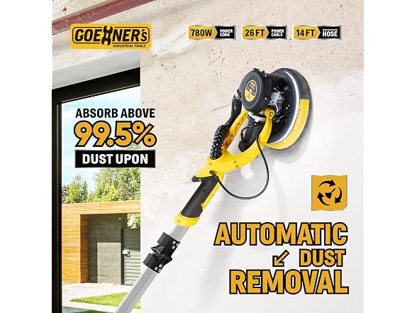 Electric Drywall Sander w/ Vacuum 7-Speed