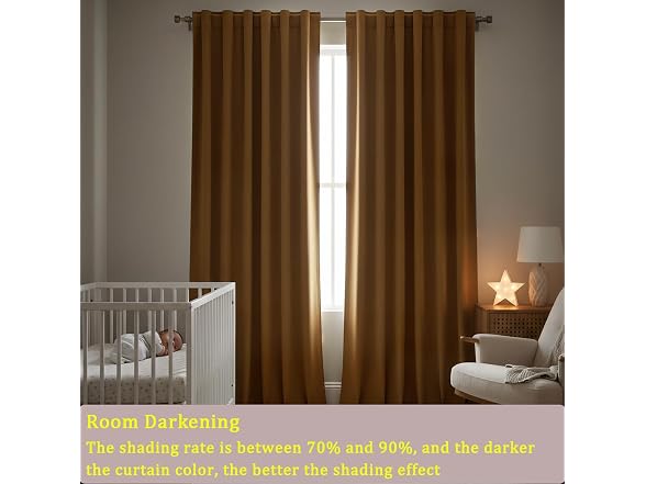 Gold Brown Velvet Blackout Curtains