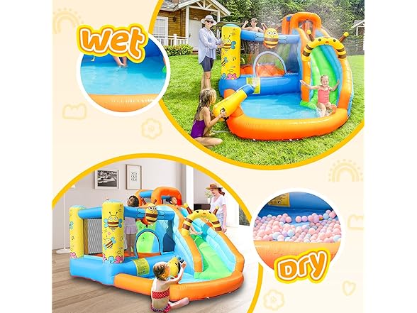 Bee Bounce House Water Slide