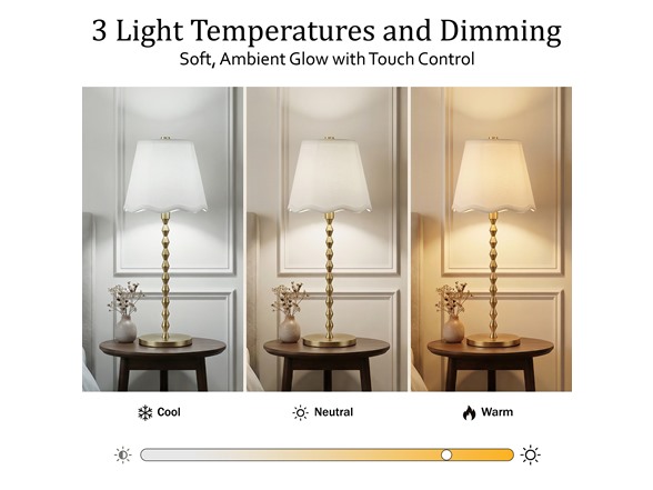 Diamond Stem Scalloped Shade Lamp