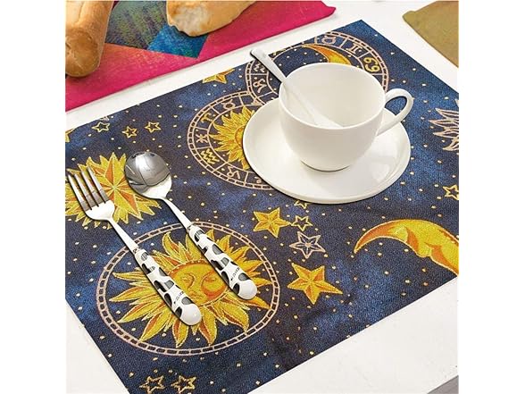 IBILIU Sun Moon Placemats Set of 4