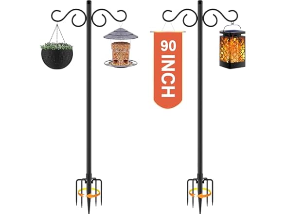 (2 Pack) Double Shepherds Hooks | 90 In