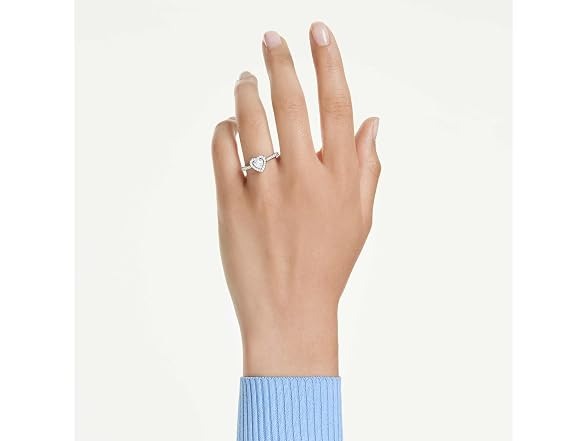 Swarovski Una Angelic motif ring, Mixed cuts, Hear