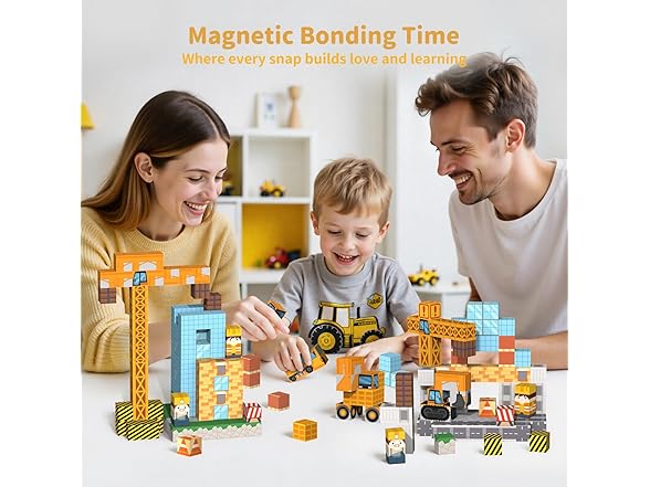 VNLINA 154PCS Magnetic Blocks Building Toys