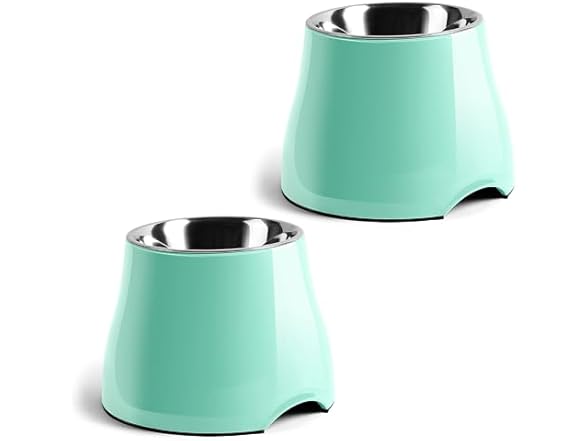 Fluffydream Elevated Dog Bowl, Sz L 2-Pk