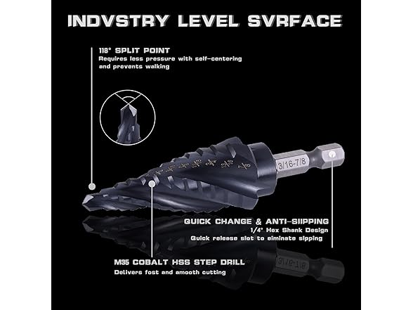 Witwocky Four Spiral Flute Cobalt Step