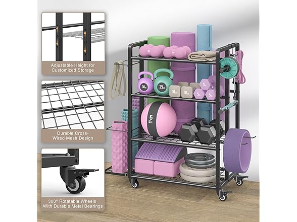 4-Tier Weight Rack - 400lb Capacity