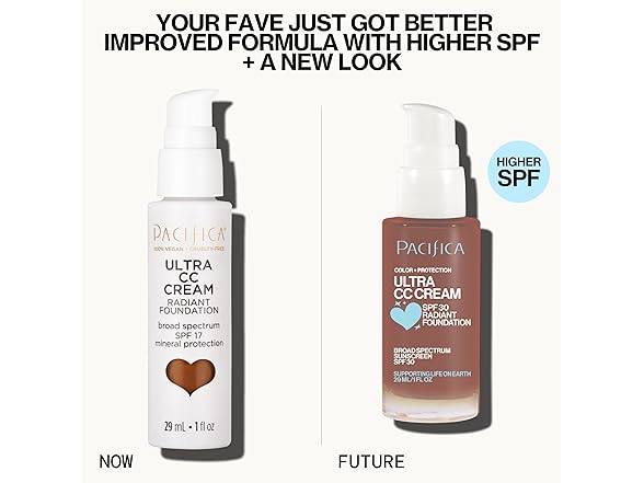 Pacifica Ultra CC Cream Radiant Foundation SPF 17 - Cool-Deep