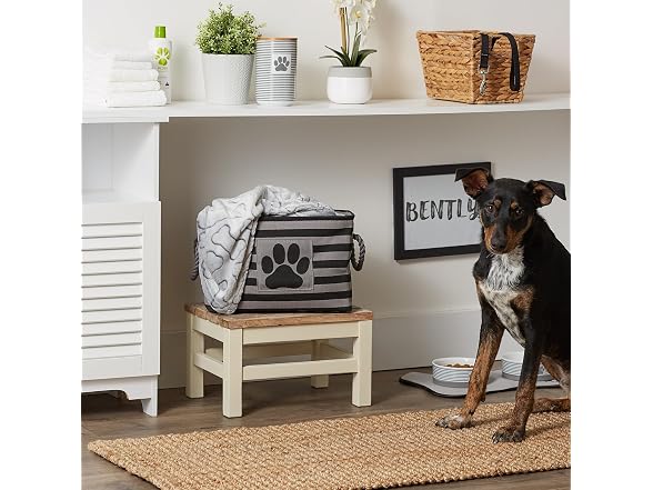 Bone Dry Pet Storage Striped Paw Patch Bin
