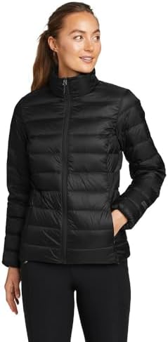 Eddie Bauer Women's CirrusLite Down Jacket, Black Recycled, XX-Large