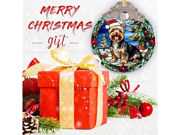 Tipbrol Yorkshire Dog Christmas Ornament